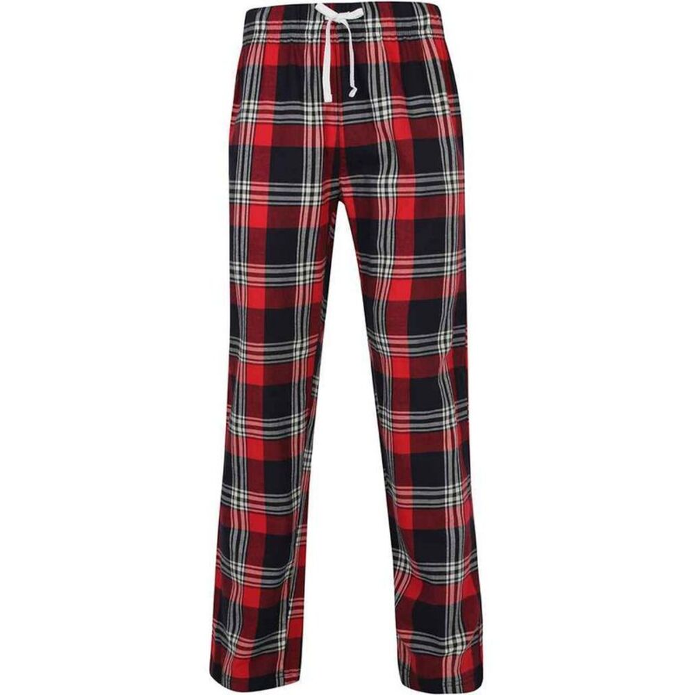 SF Mens Tartan Lounge Pants / Red/Navy